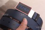 AAA Reversible Fendi Leather Belt - Black And Blue SS Buckle